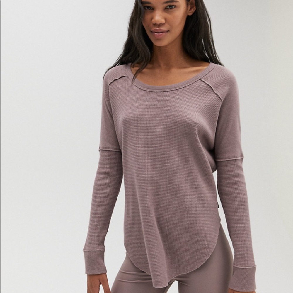 TNA waffle top by Aritzia